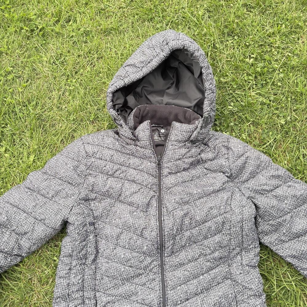 Gray Puffer Jacket w Hood By Xersion Women Lightweight Size M